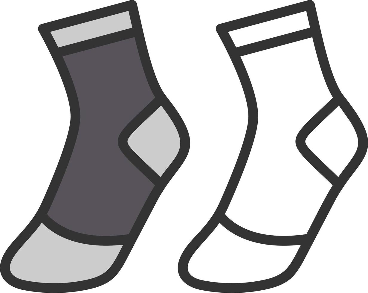 diseño de icono de vector de calcetines