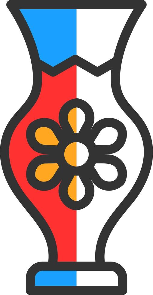 diseño de icono de vector de florero