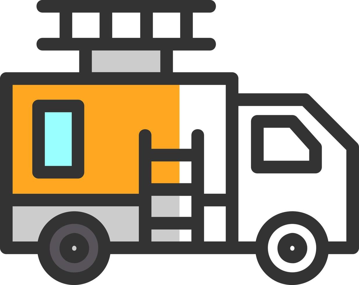 Fire Truck Vector Icon Design