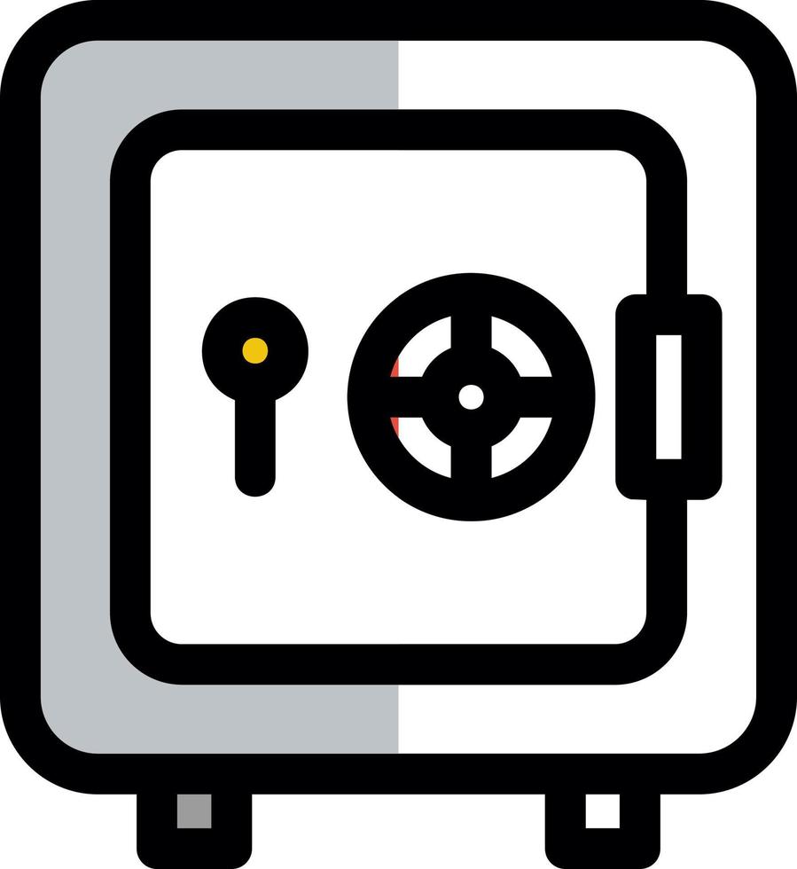 Safe Deposite Vector Icon Design