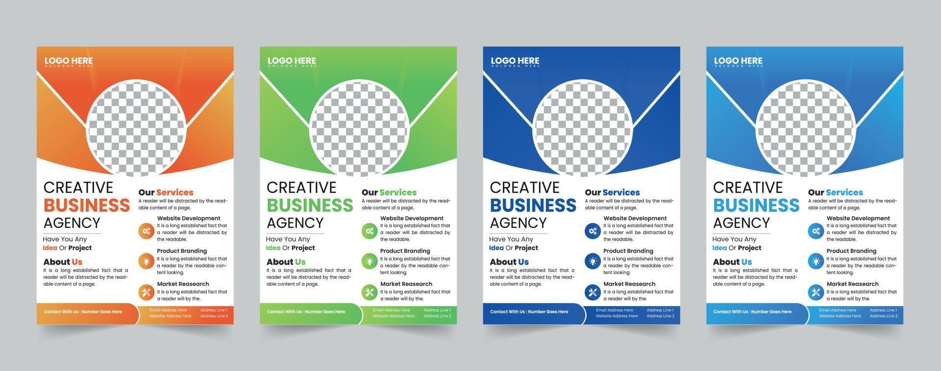 Brochure template layout design. Corporate business annual report, catalog, magazine, flyer mockup. Creative modern bright concept circle round shape vector