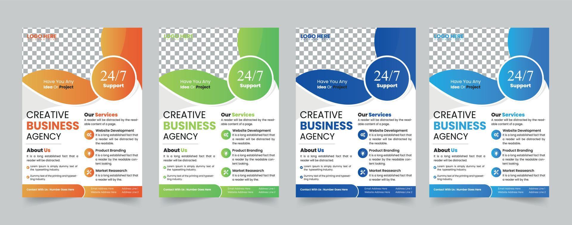 Brochure template layout design. Corporate business annual report, catalog, magazine, flyer mockup. Creative modern bright concept circle round shape vector