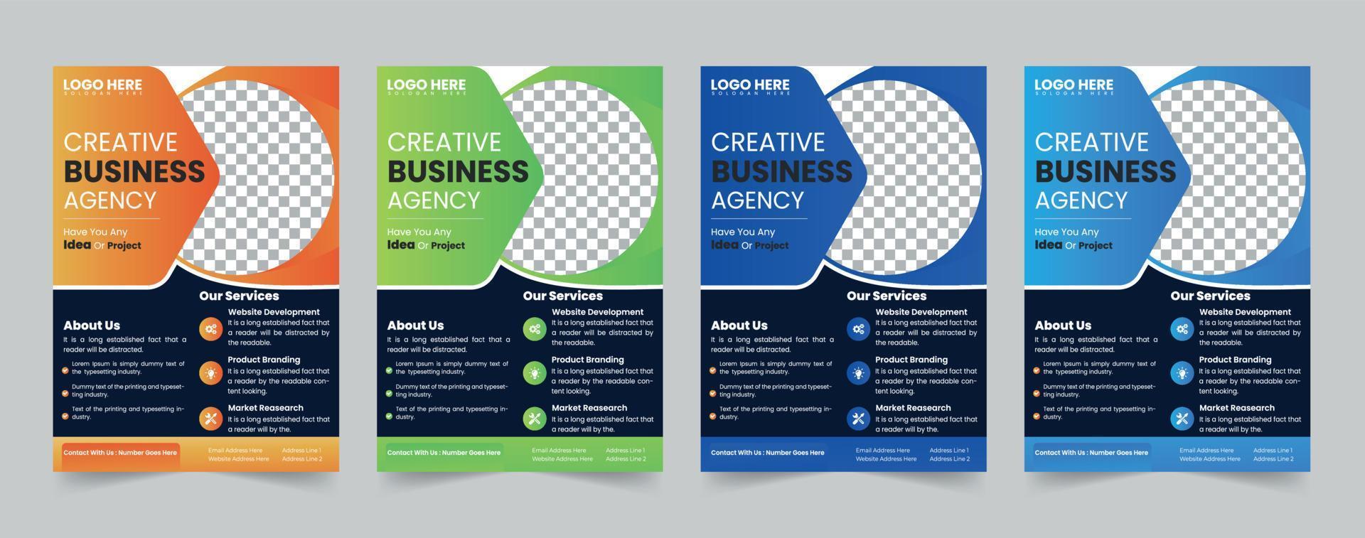 Brochure template layout design. Corporate business annual report, catalog, magazine, flyer mockup. Creative modern bright concept circle round shape vector