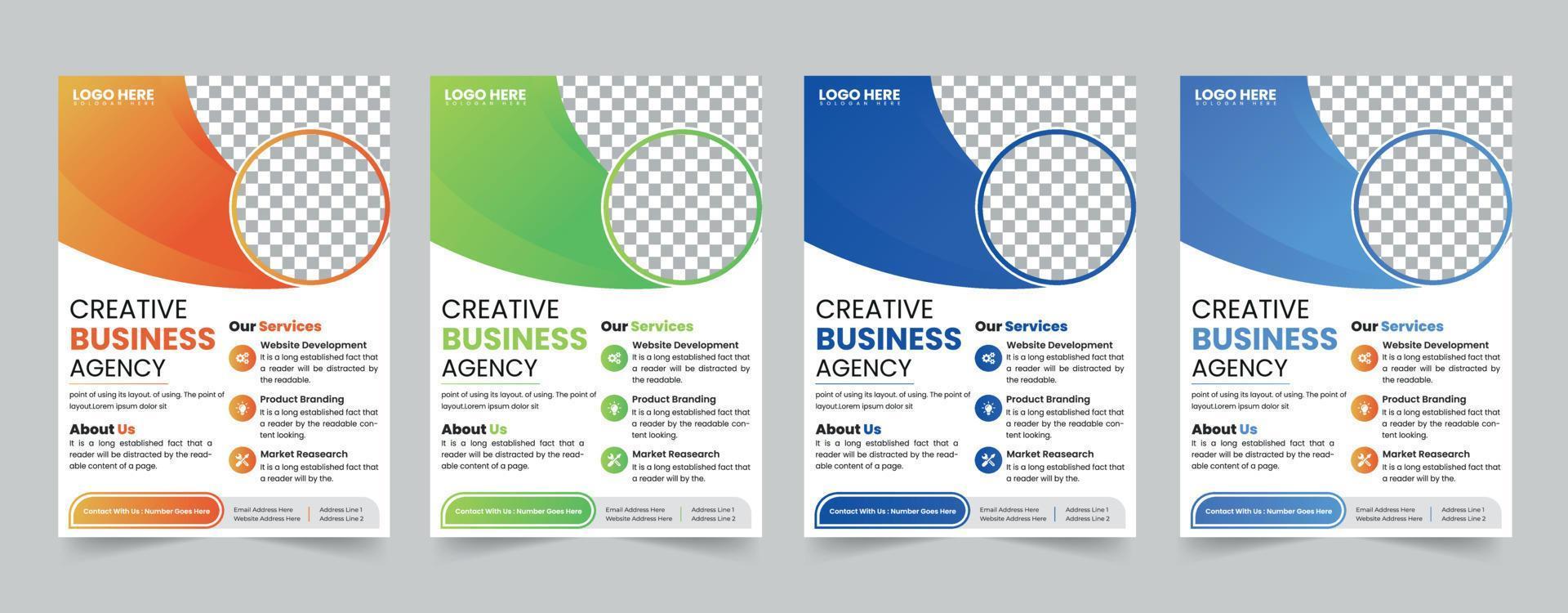 Brochure template layout design. Corporate business annual report, catalog, magazine, flyer mockup. Creative modern bright concept circle round shape vector