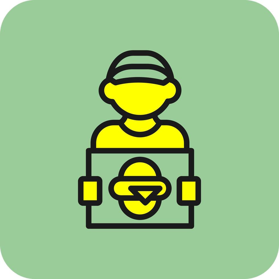 Delivery Man Vector Icon Design