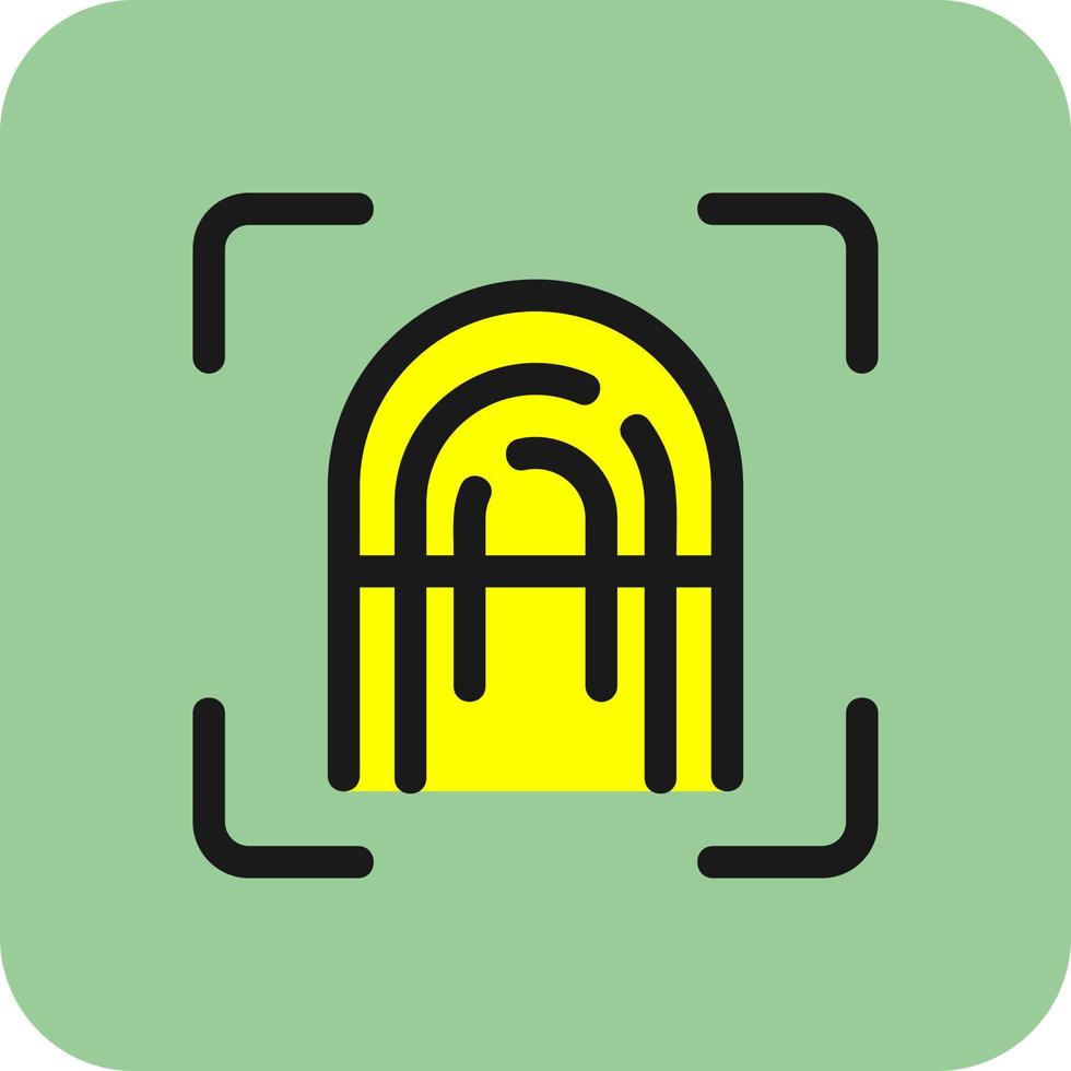 Fingerprint Scan Vector Icon Design