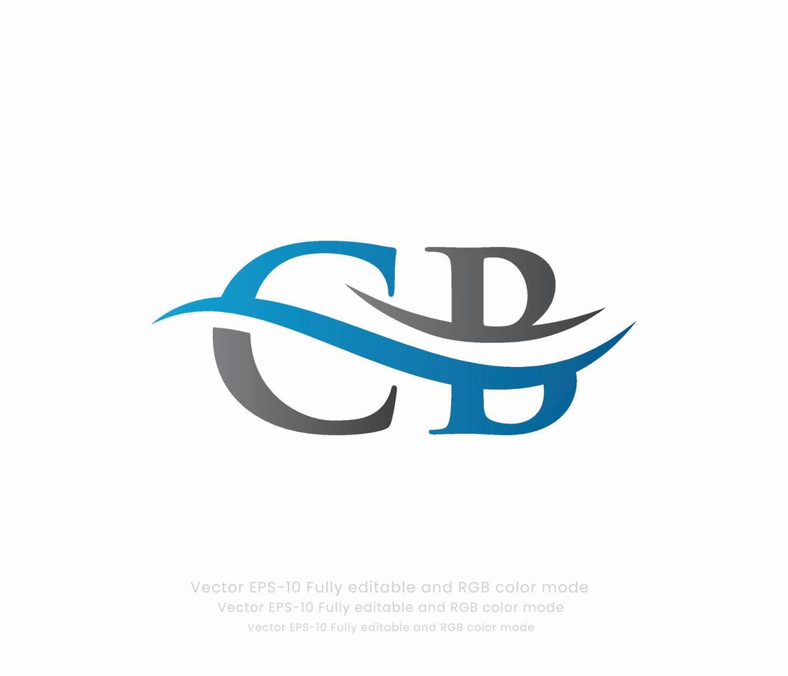 Letter C B Linked Logo vector