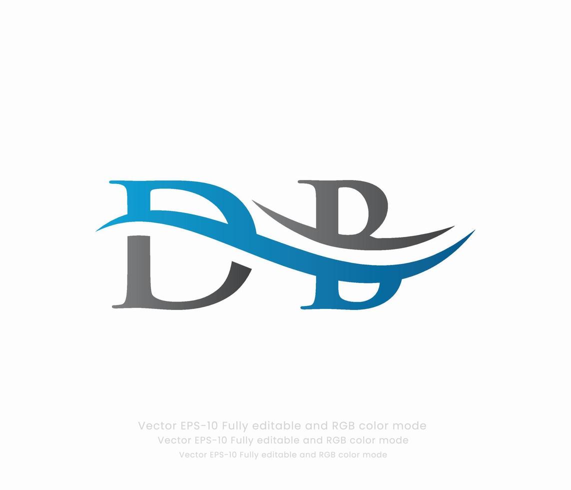 Letter D B Linked Logo vector