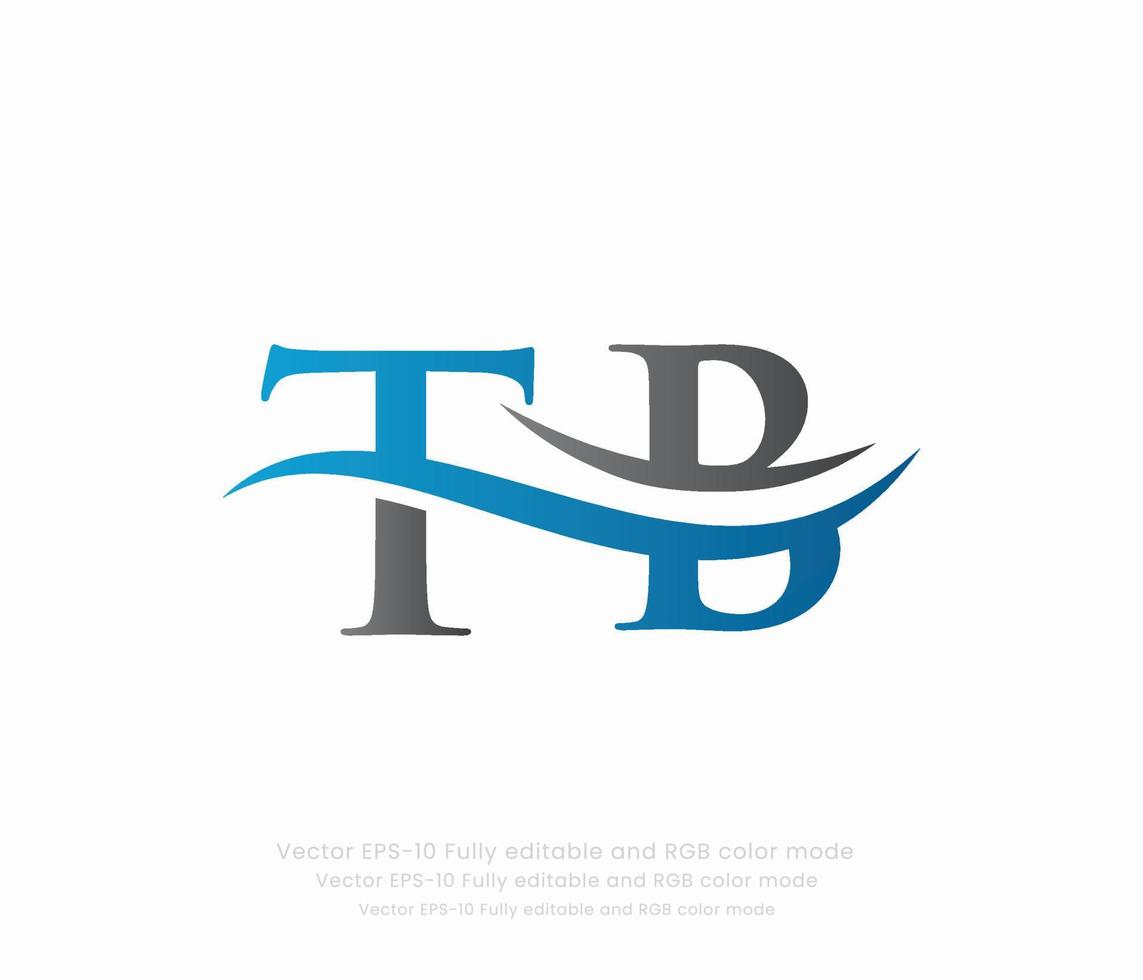 Letter T B Linked Logo vector