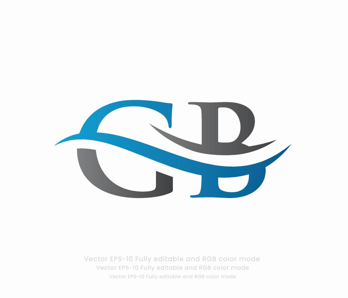 Letter G B Linked Logo vector