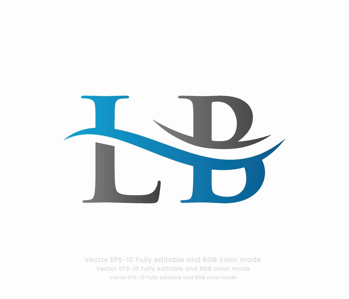 Letter L B Linked Logo vector