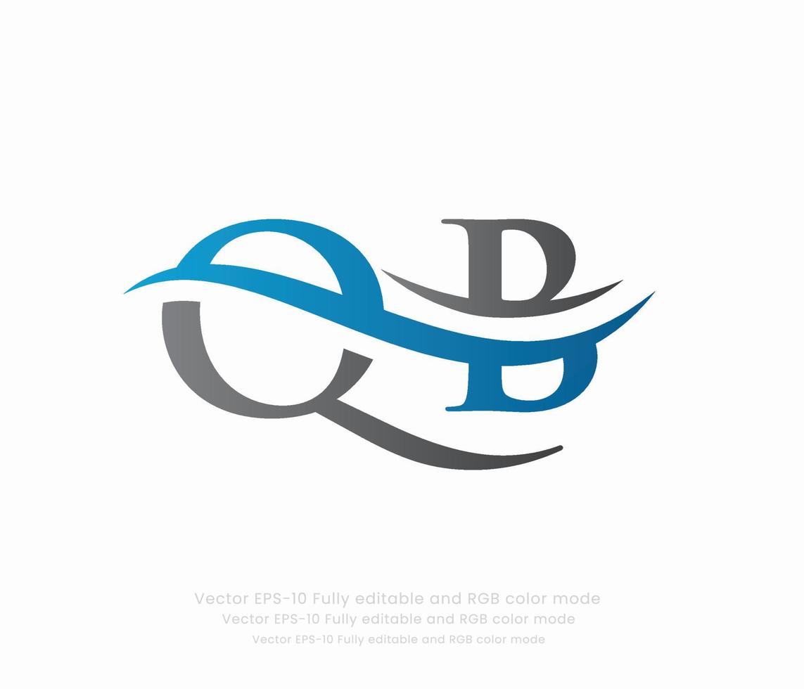 Letter Q B Linked Logo vector
