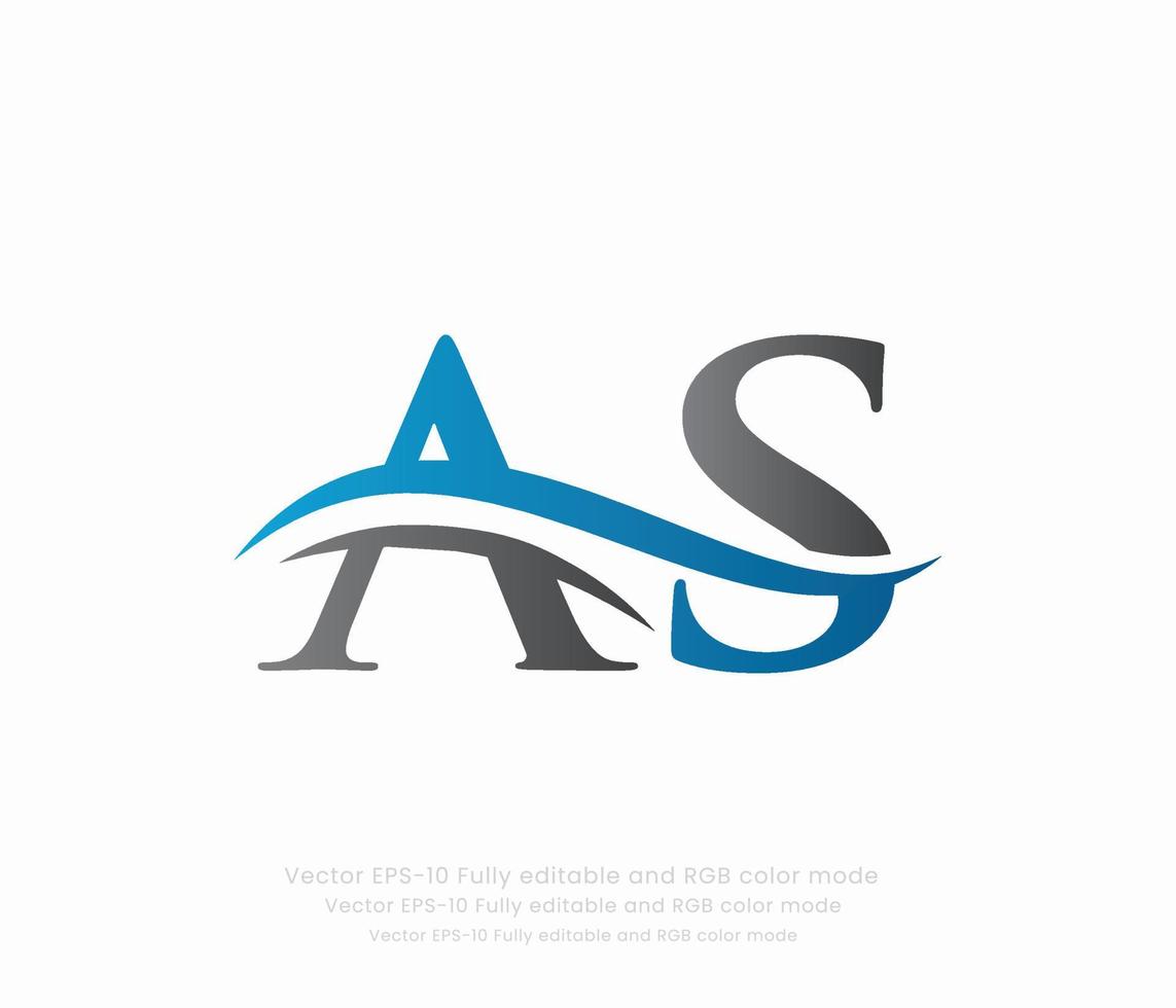 Letter A S Linked Logo vector