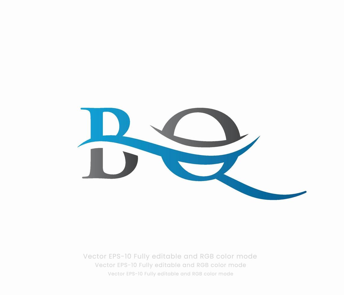 Letter B Q Linked Logo vector