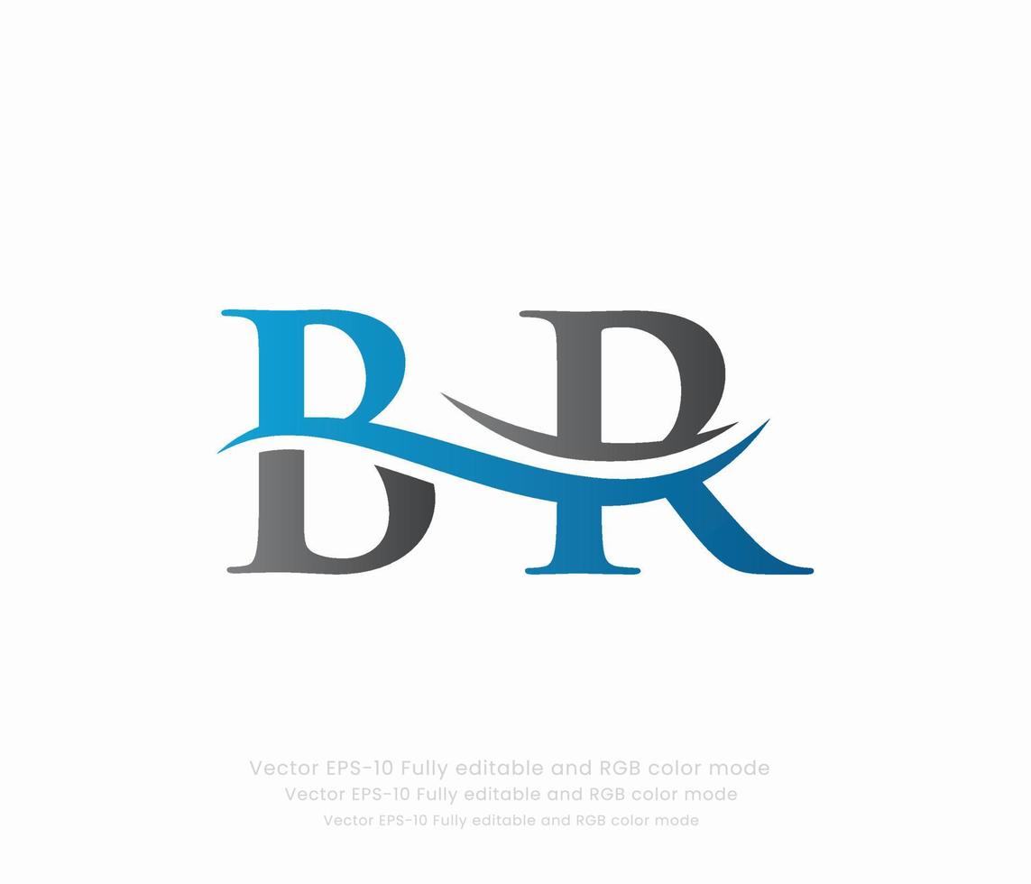 Letter B R Linked Logo vector