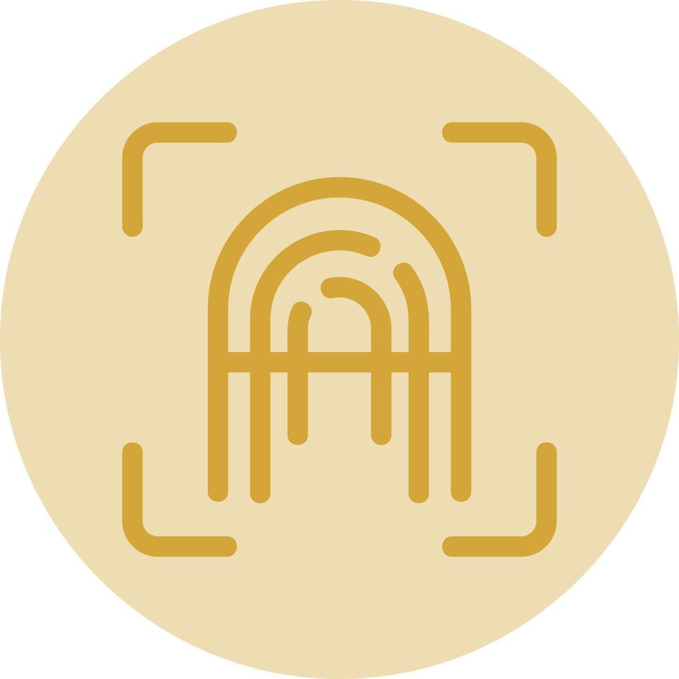 Fingerprint Scan Vector Icon Design