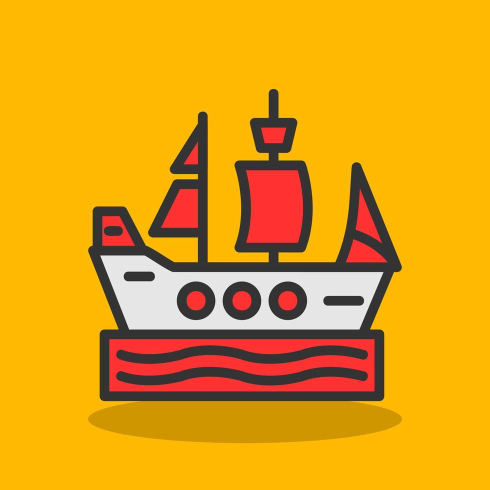 Ship Vector Icon Design