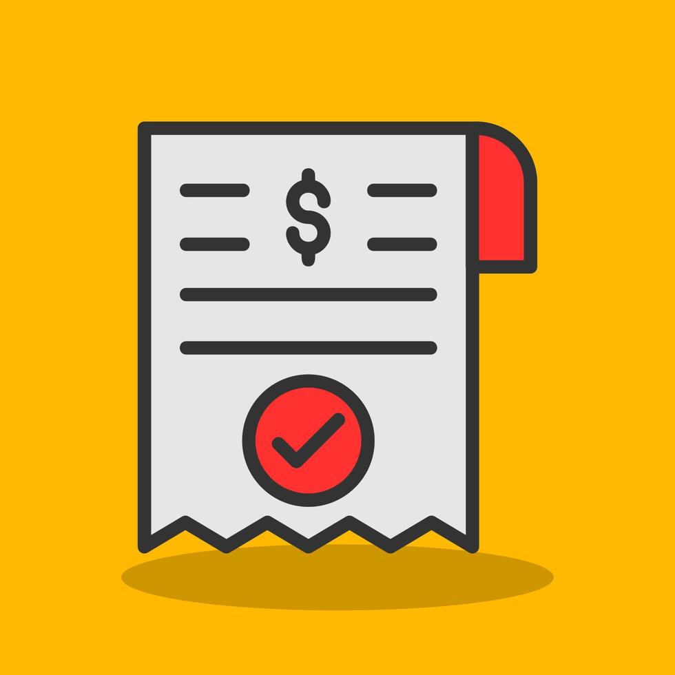 Payment Receipt Vector Icon Design