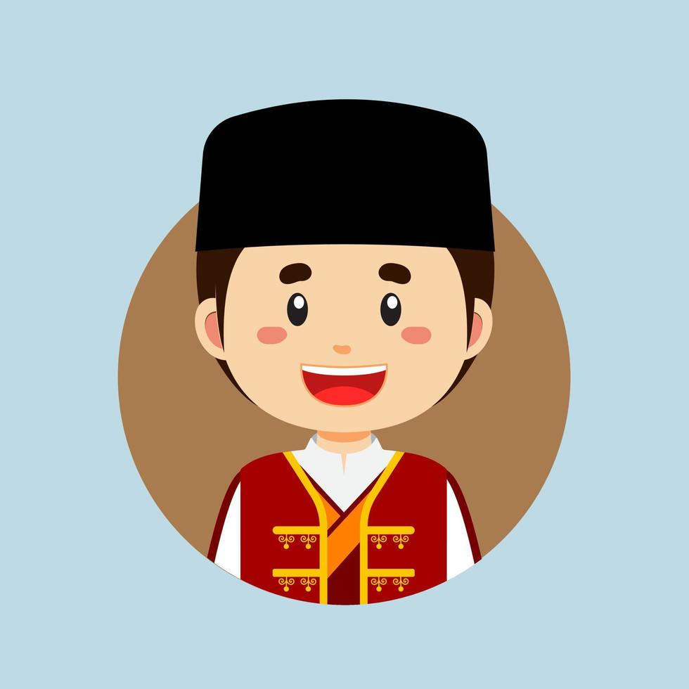avatar de un montenegrinos personaje vector