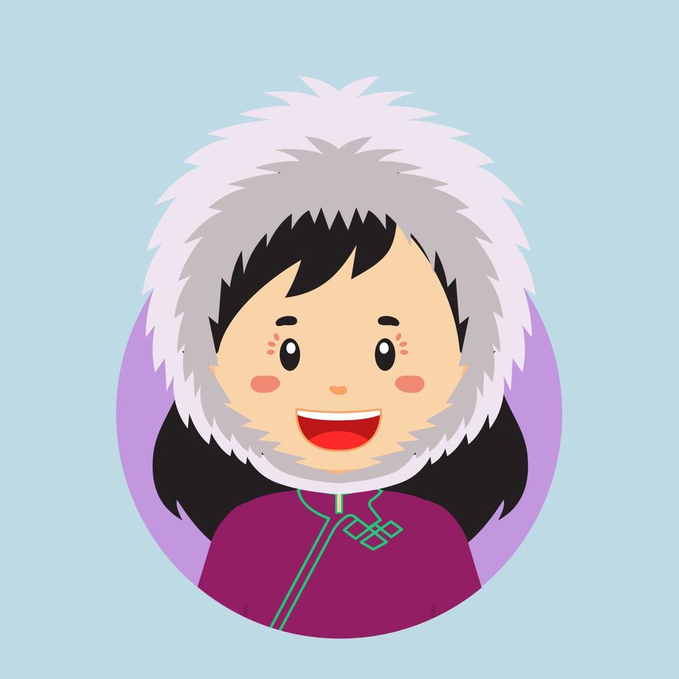 Avatar of a Mongolian Character vector