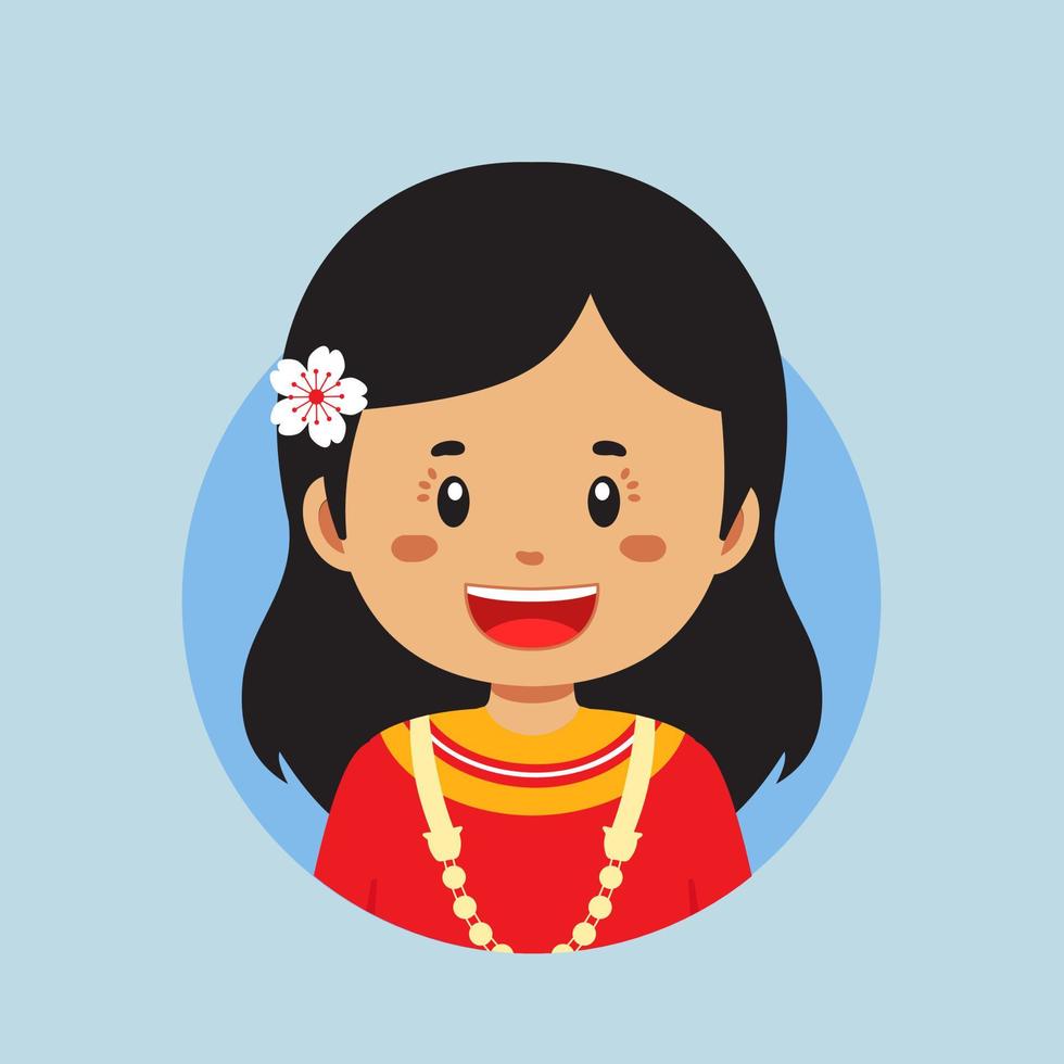 Avatar of a Maldives Character vector