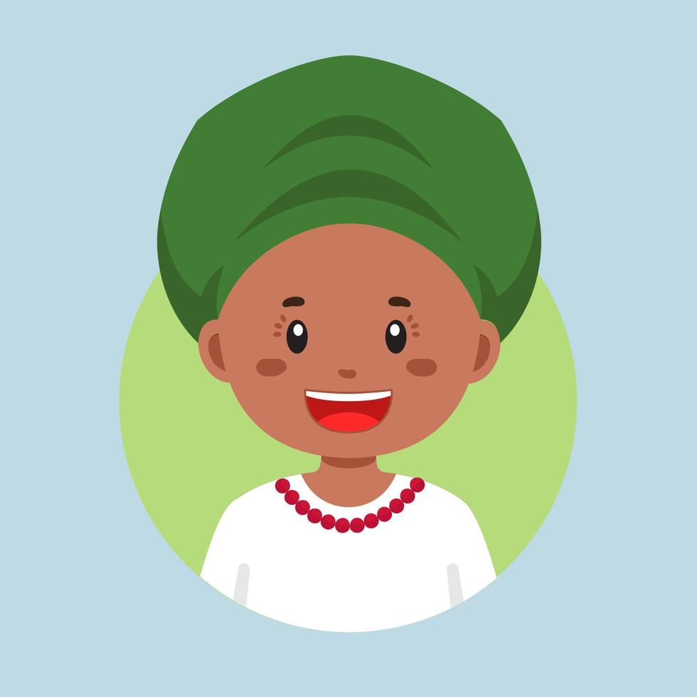 avatar de un Nigeria personaje vector