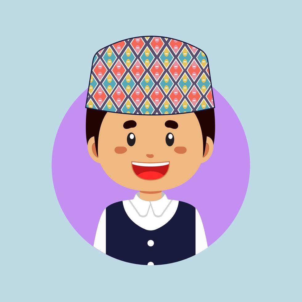 avatar de un Nepal personaje vector