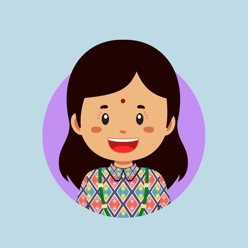 Avatar of a Nepal Character vector