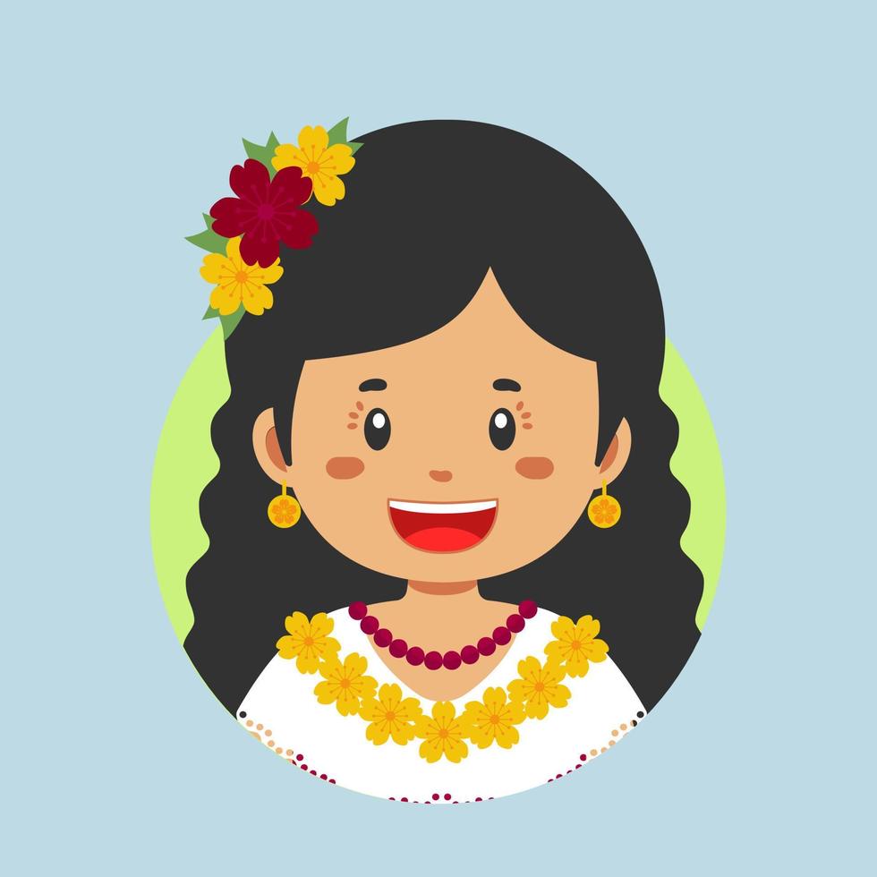 Avatar of a Mexican Character vector