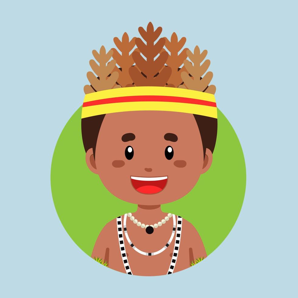 Avatar of a Papua New Guinea Character vector