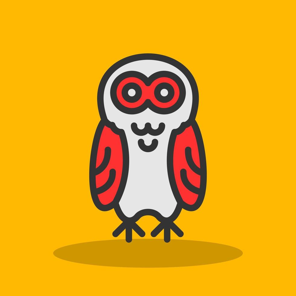 Snowy Owl Vector Icon Design