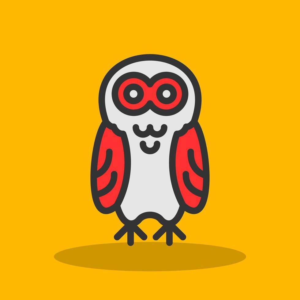 Snowy Owl Vector Icon Design