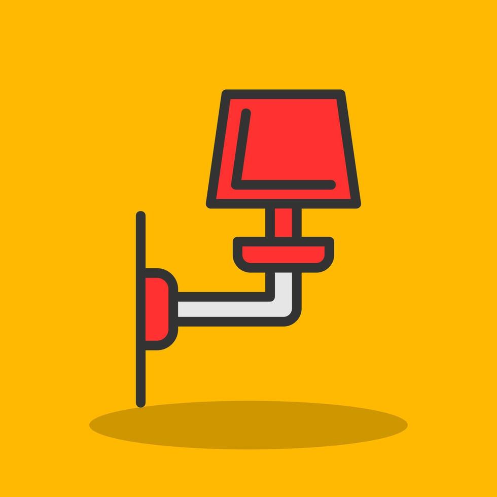 Wall Lamp Vector Icon Design