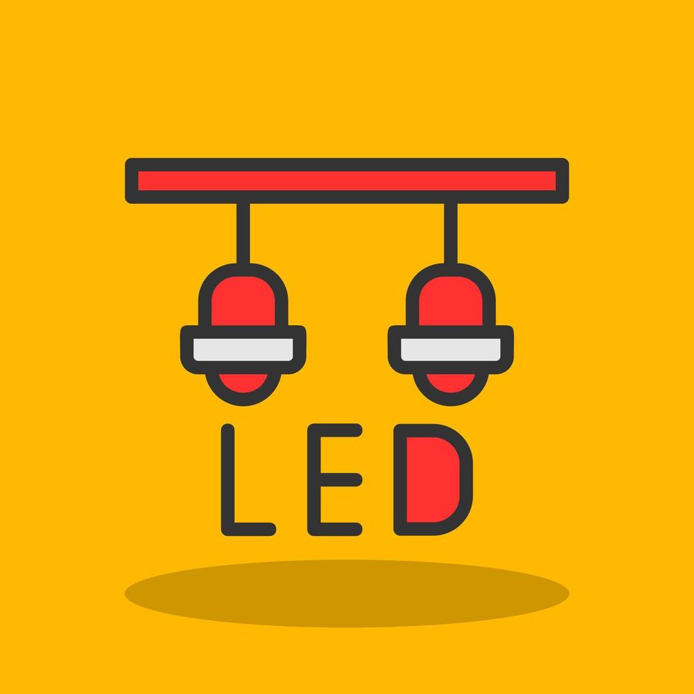Led Lamp Vector Icon Design