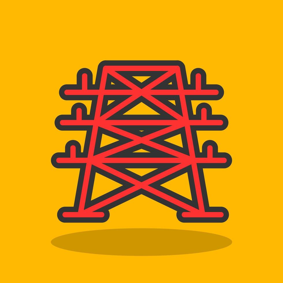 Electric Tower Vector Icon Design