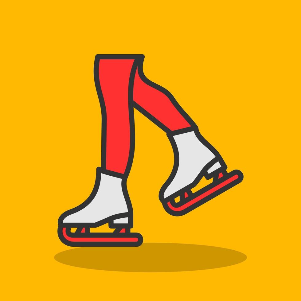 Figure Skating Vector Icon Design