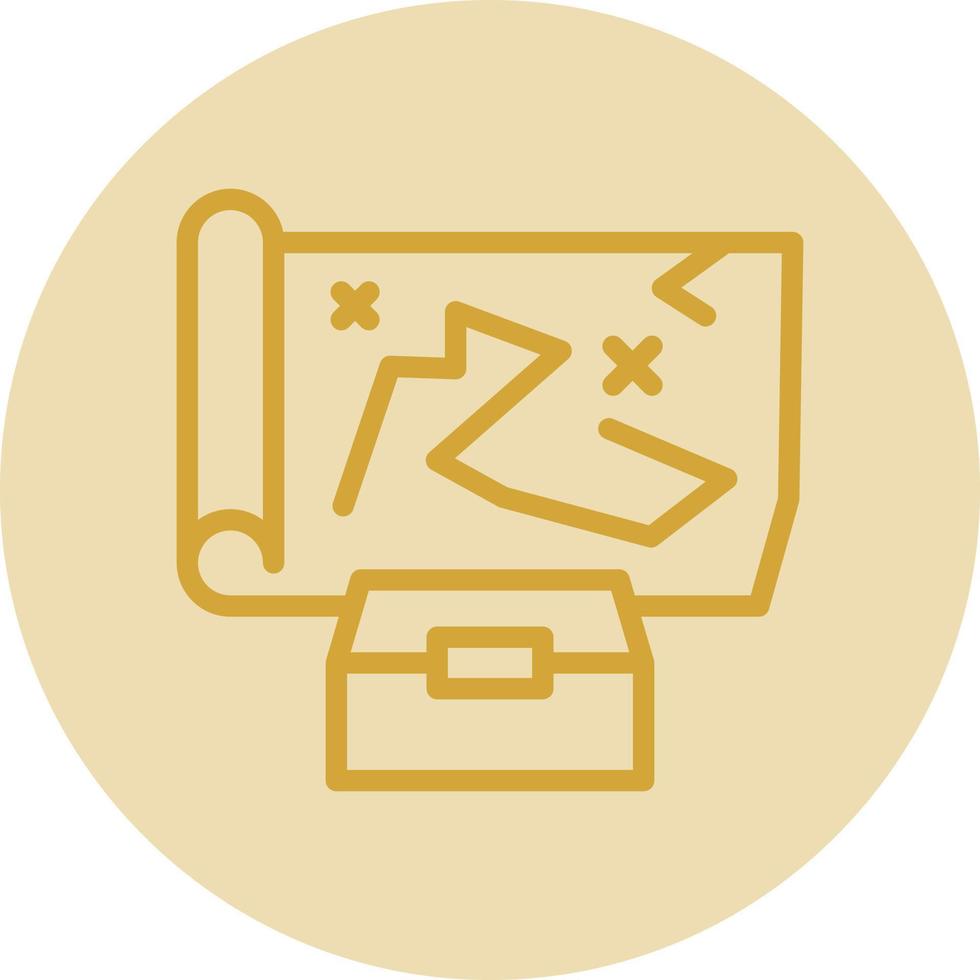 Treasure Map Vector Icon Design