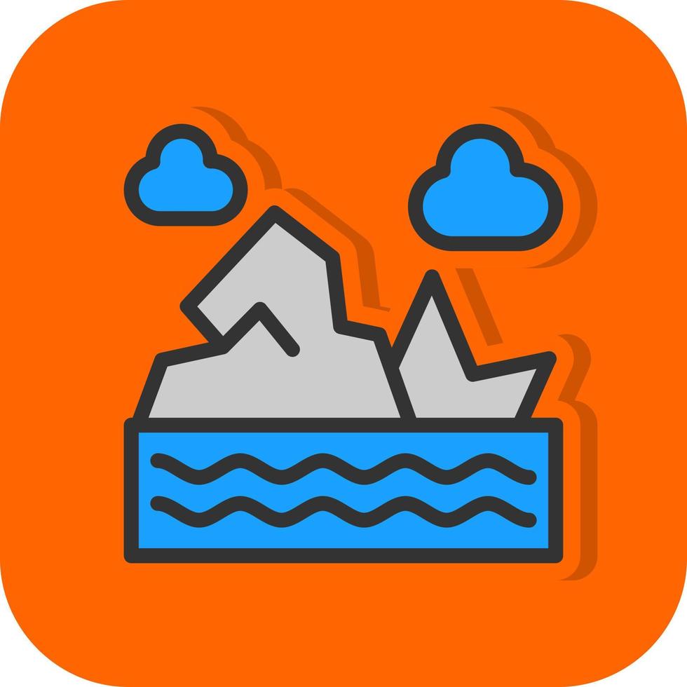 Glacier Vector Icon Design