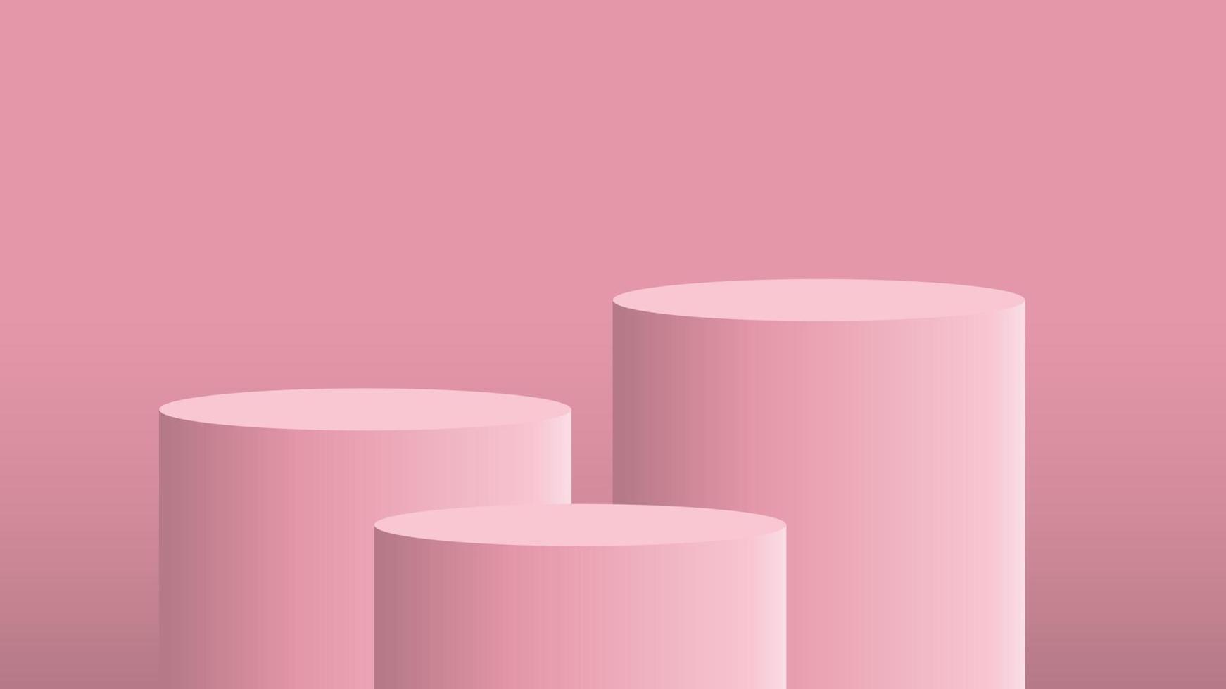 Abstract pink vector background for product branding. Mock up scene with empty space minimal style.