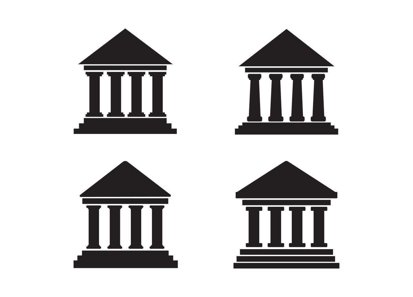 Historical bank government building Vector illustration