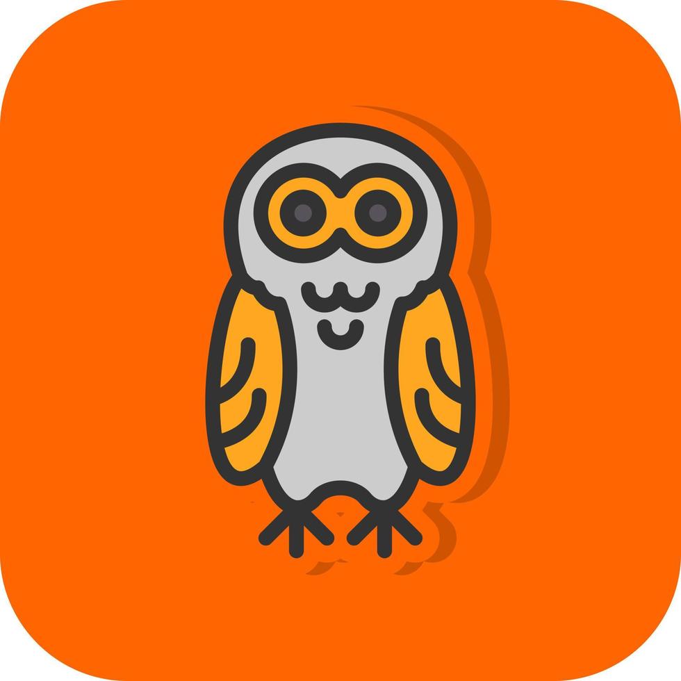 Snowy Owl Vector Icon Design