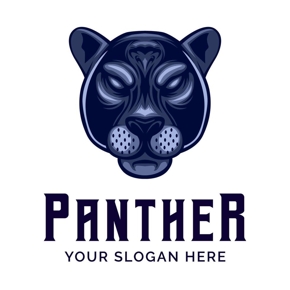 Panther Head Logo design vector illustration in Modern style
