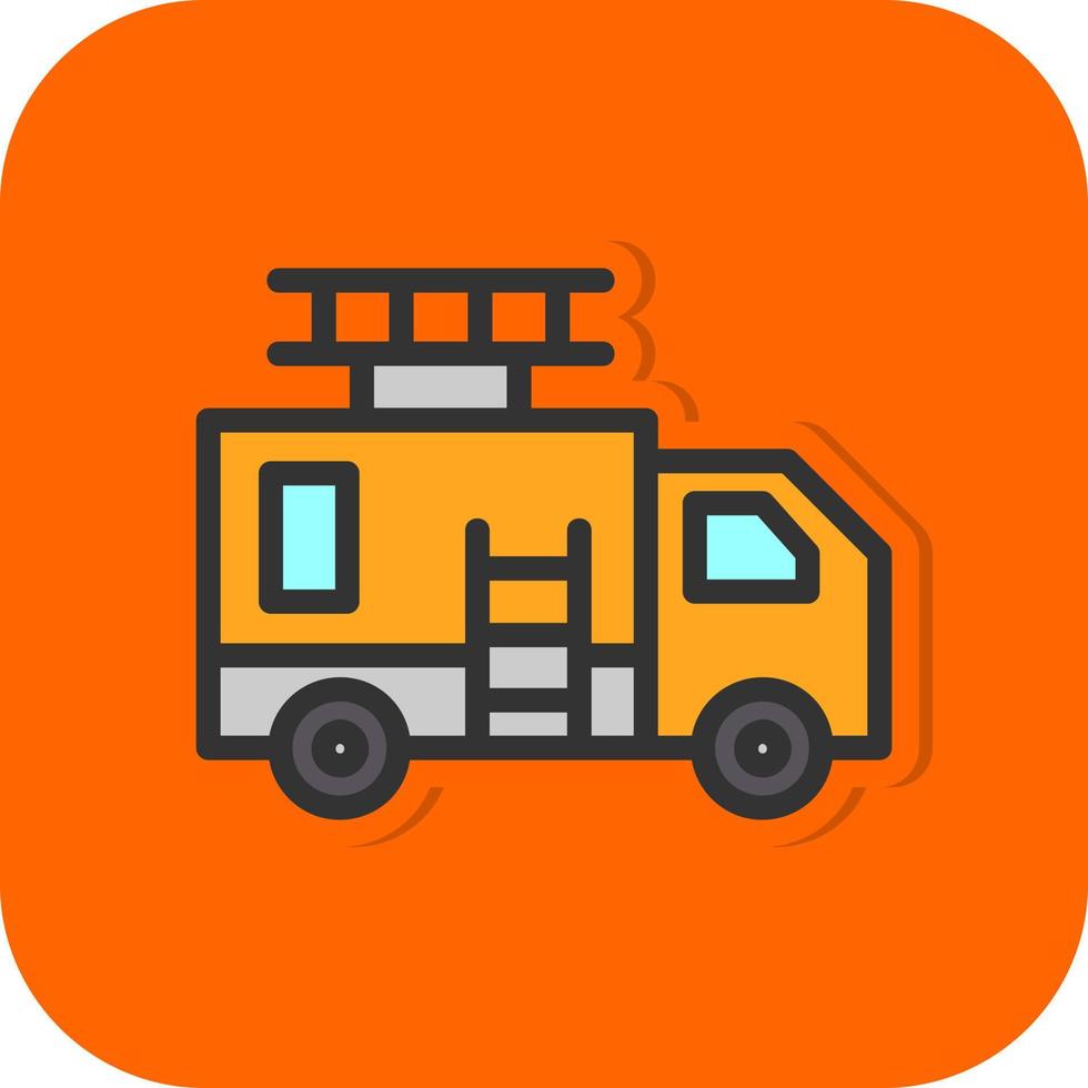 Fire Truck Vector Icon Design