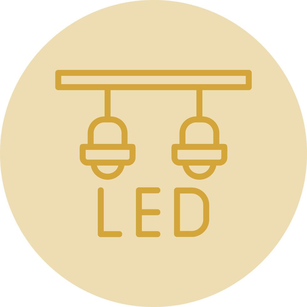 Led Lamp Vector Icon Design