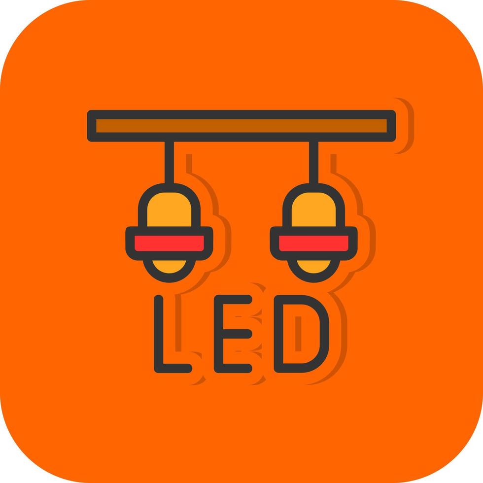 Led Lamp Vector Icon Design