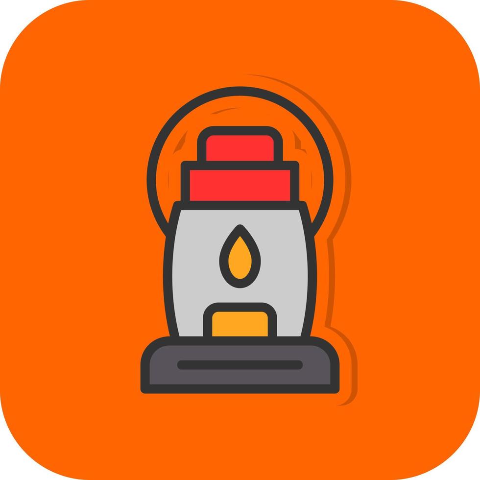 Oil Lamp Vector Icon Design