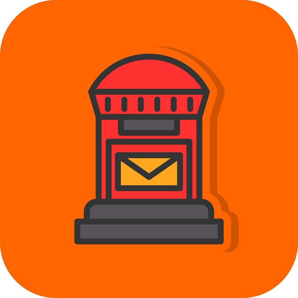 Postbox Vector Icon Design