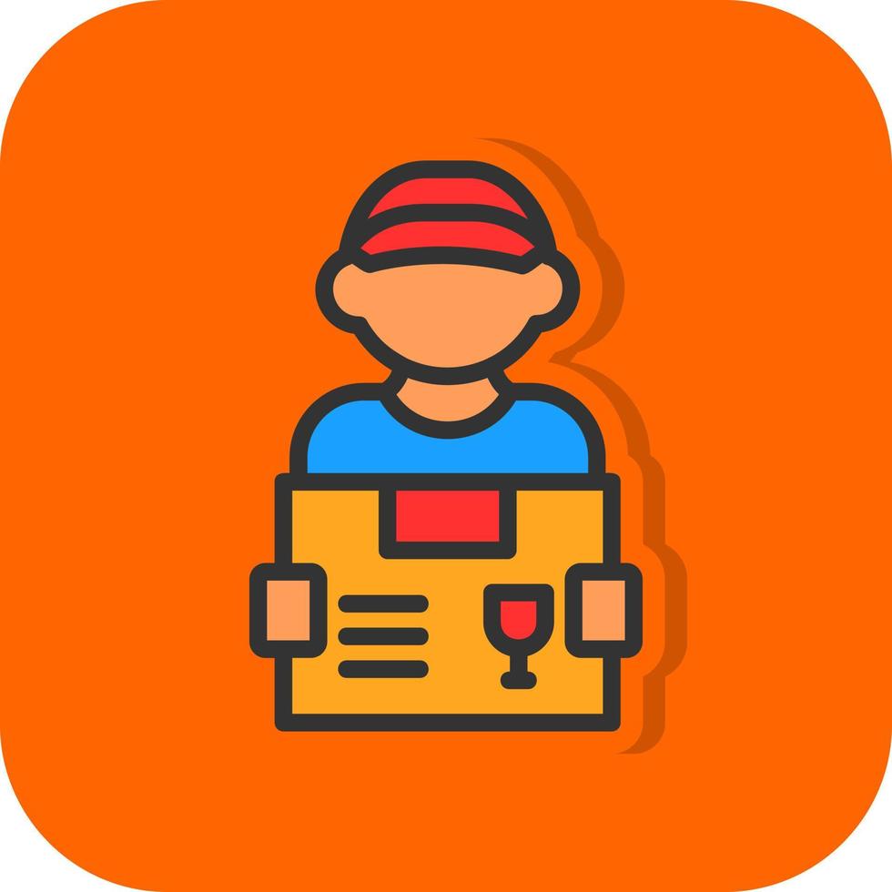 Delivery Man Vector Icon Design