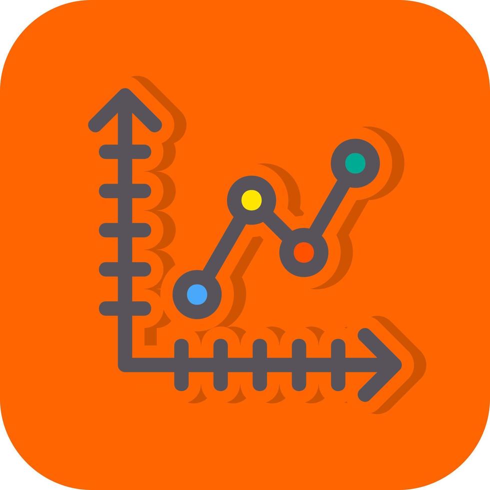 Line Graph Vector Icon Design