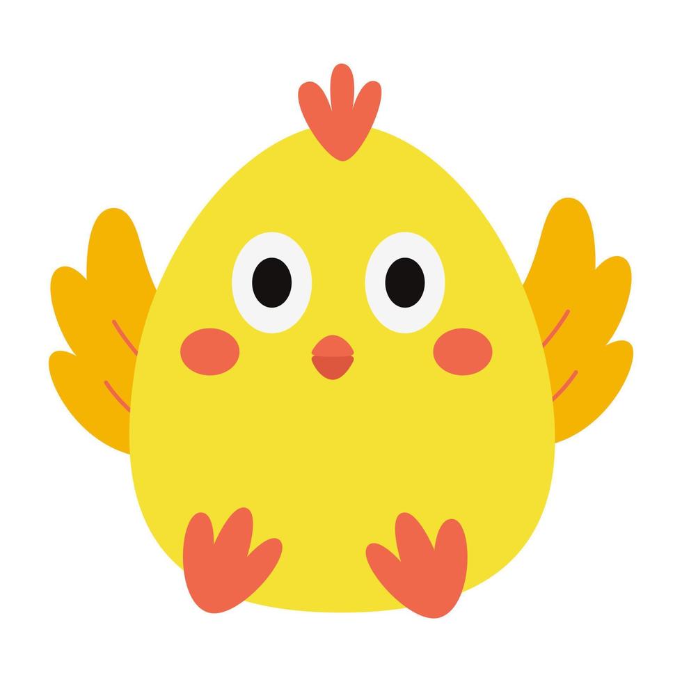 linda pequeño amarillo Pato personaje icono. vector